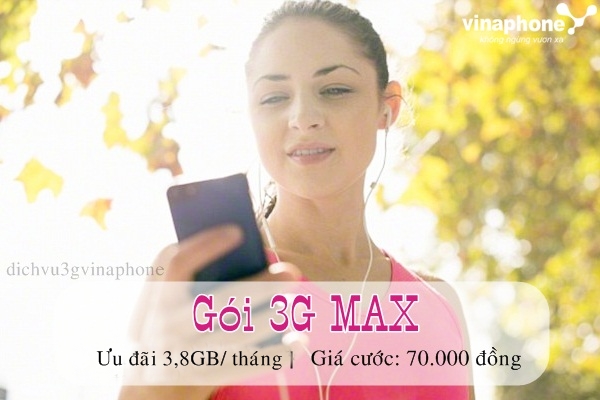 Đăng ký MiMax Vinaphone ưu đãi 3,8GB chỉ 70.000đ/tháng