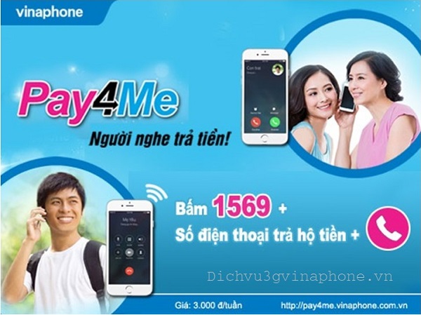 Dịch vụ người nghe trả tiền pay4Me mạng Vinaphone