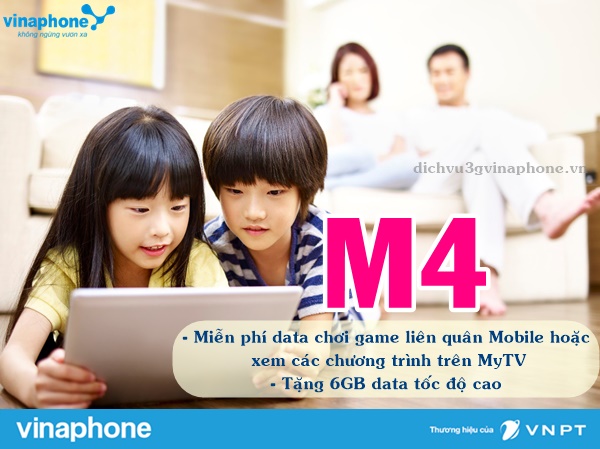 Đăng ký gói M4 mạng Vinaphone