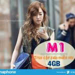 Đăng ký gói M1 Vinaphone sử dụng Zalo Miễn Phí tặng thêm 4GB Data