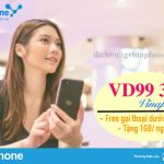 Đăng ký gói VD99 3T Vinaphone ưu đãi 90GB và Miễn Phí GỌI
