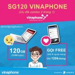 Đăng ký gói SG120 VinaPhone miễn phí 120GB và 1550 phút gọi