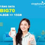 Tăng data gói cước BIG70 mạng Vinaphone